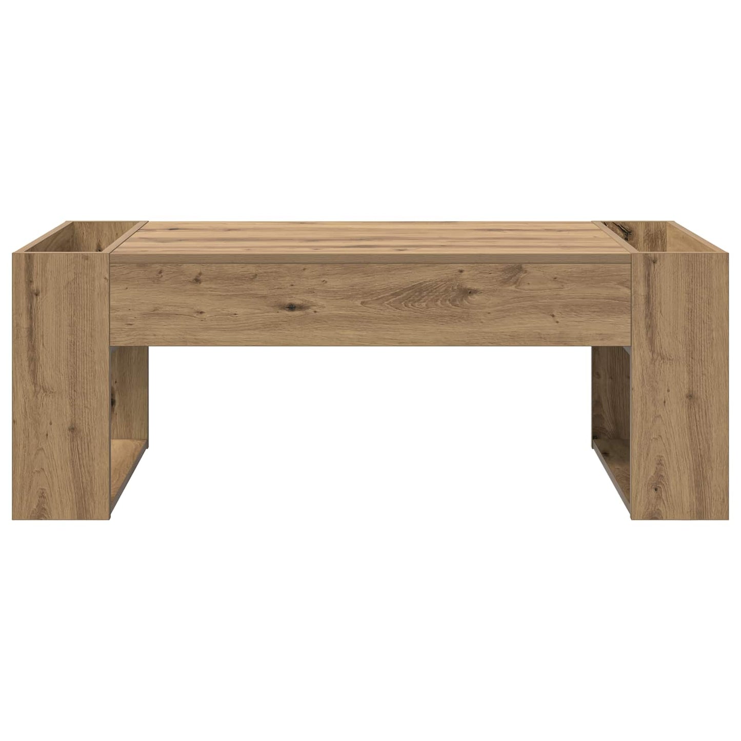 Salontafel Artisan Eiken 110 x 50 x 41 cm Bewerkt hout is nu te koop bij PeponiXL, paradijselijk wonen!