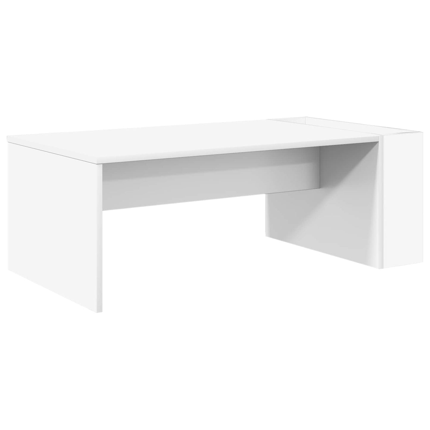 Salontafel Wit 95 x 50 x 34 cm Bewerkt hout is nu te koop bij PeponiXL, paradijselijk wonen!