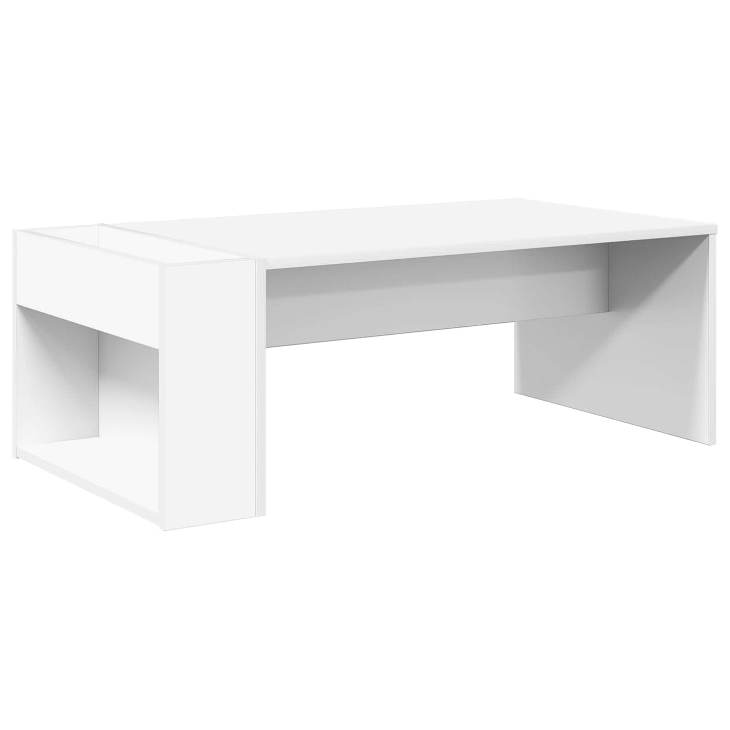 Salontafel Wit 95 x 50 x 34 cm Bewerkt hout is nu te koop bij PeponiXL, paradijselijk wonen!