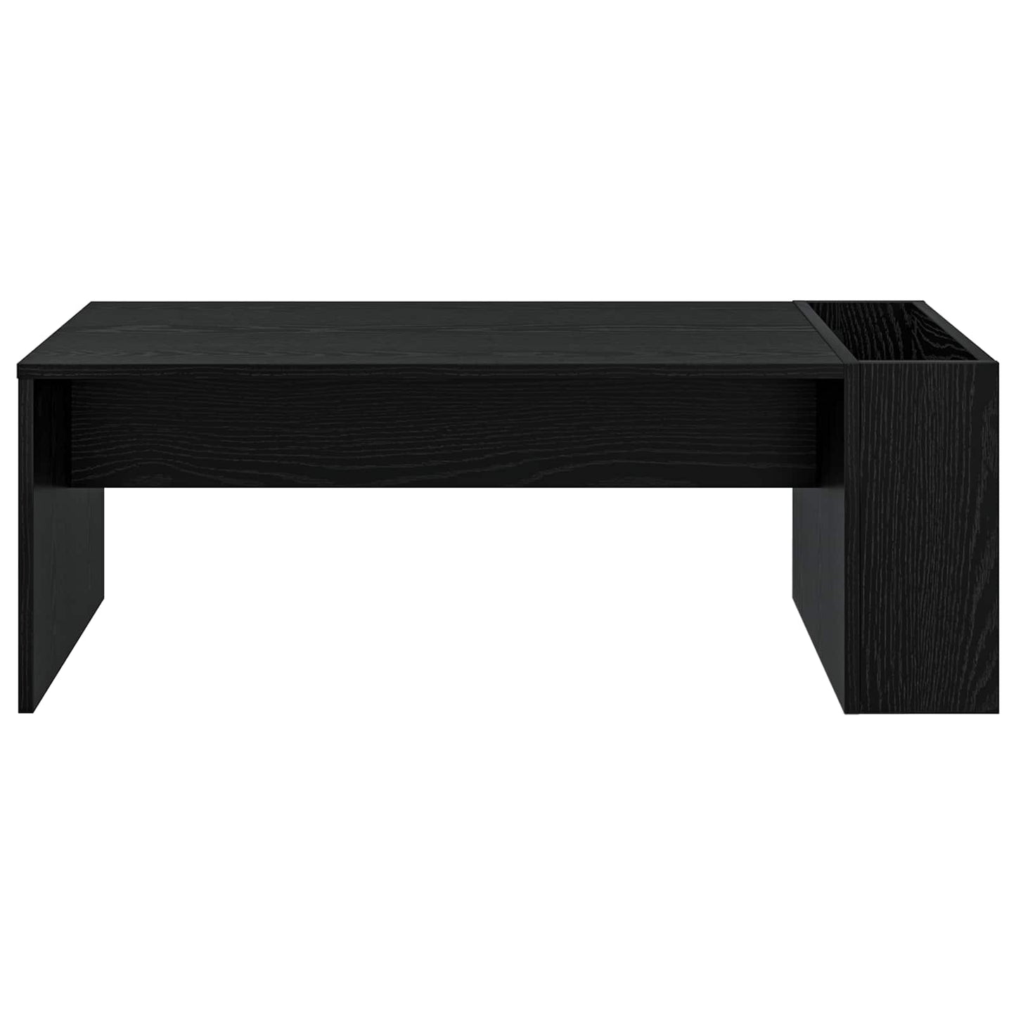 Salontafel Zwart Eiken 95 x 50 x 34 cm Bewerkt hout is nu te koop bij PeponiXL, paradijselijk wonen!