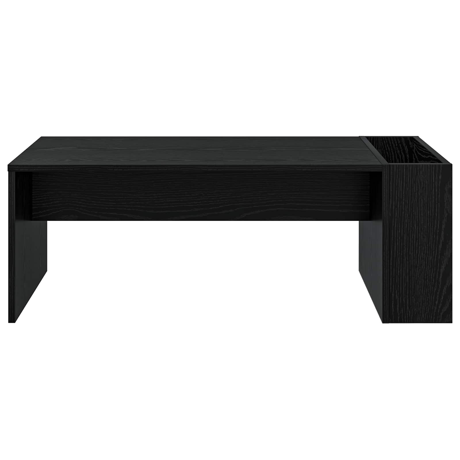 Salontafel Zwart Eiken 95 x 50 x 34 cm Bewerkt hout is nu te koop bij PeponiXL, paradijselijk wonen!