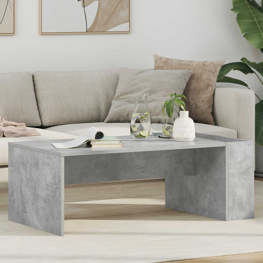 Salontafel Beton Grijs 95 x 50 x 34 cm Bewerkt hout is nu te koop bij PeponiXL, paradijselijk wonen!