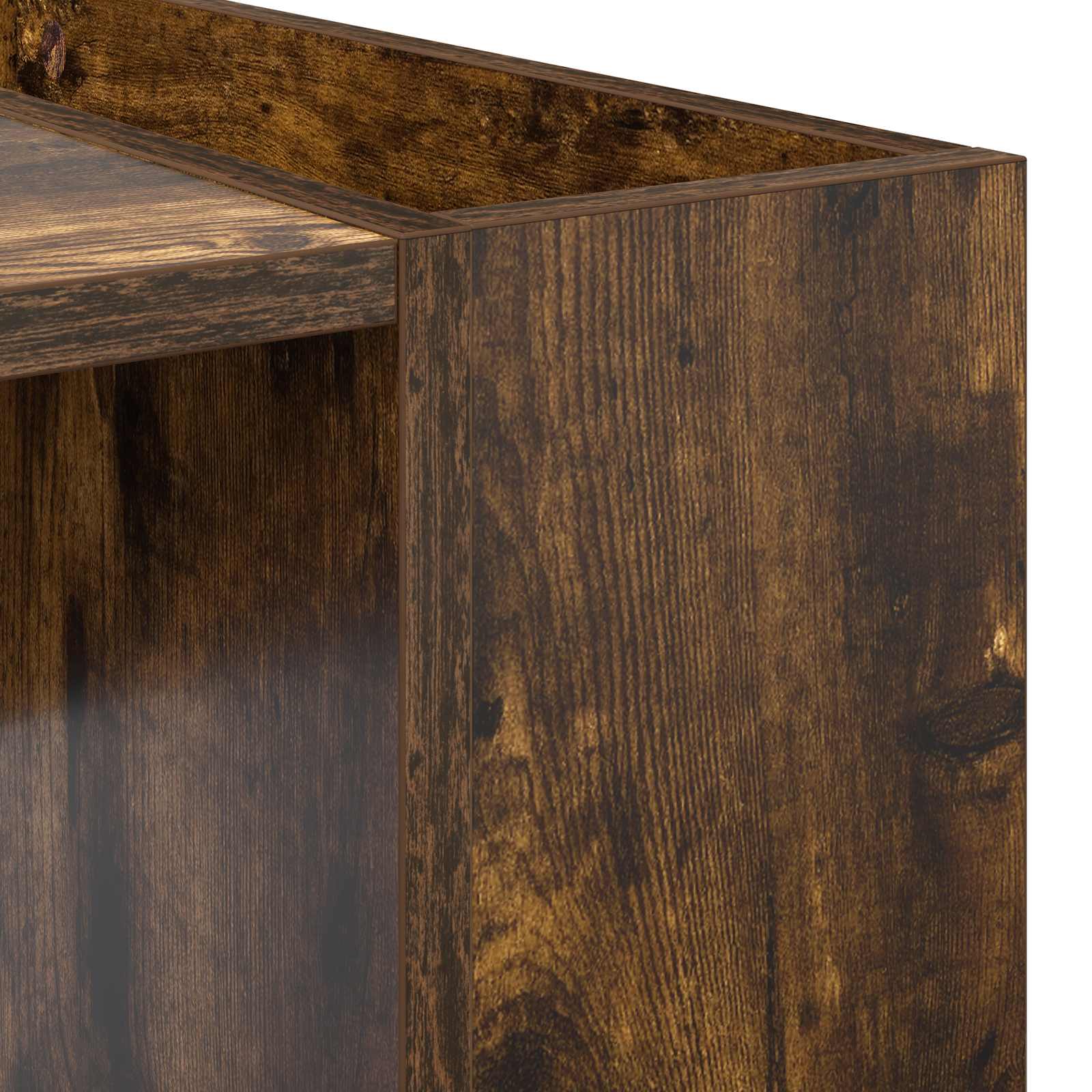 Salontafel Gerookt eiken 95 x 50 x 34 cm Bewerkt hout is nu te koop bij PeponiXL, paradijselijk wonen!