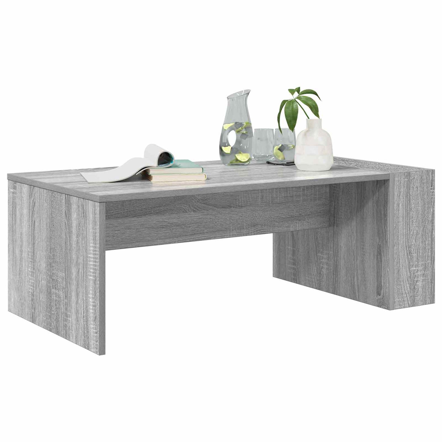 Salontafel Grijs Sonoma 95 x 50 x 34 cm Bewerkt hout is nu te koop bij PeponiXL, paradijselijk wonen!