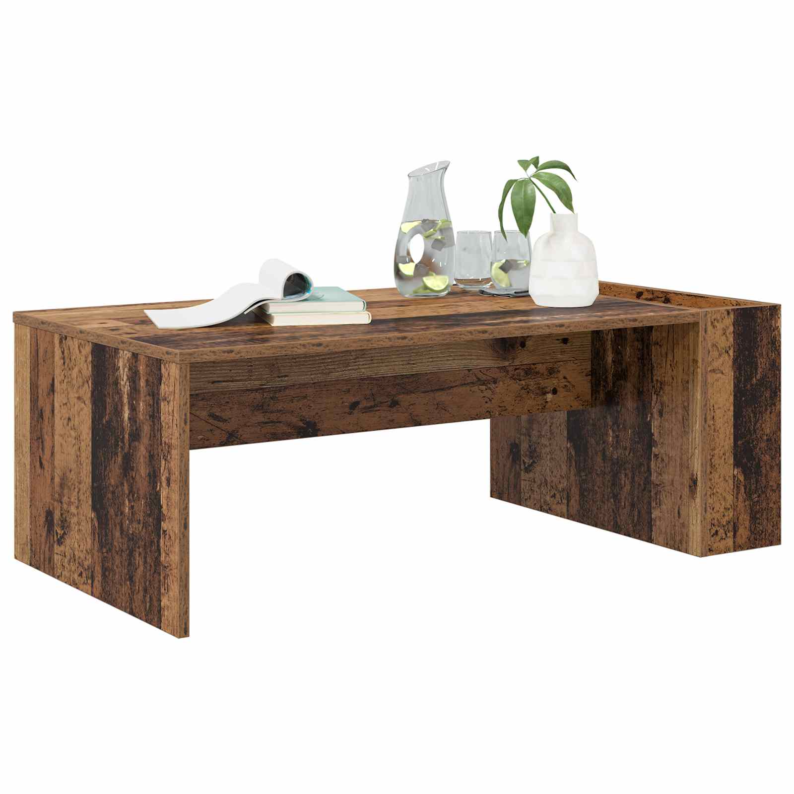 Salontafel Oudhout 95 x 50 x 34 cm Bewerkt hout is nu te koop bij PeponiXL, paradijselijk wonen!
