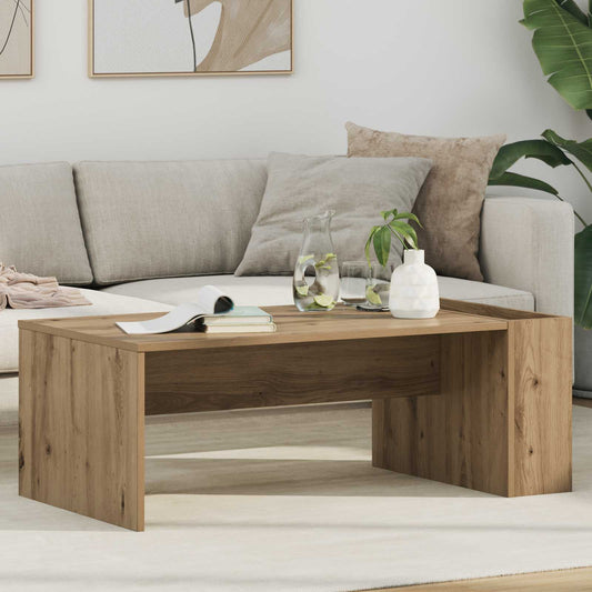 Salontafel Artisan Eiken 95 x 50 x 34 cm Bewerkt hout is nu te koop bij PeponiXL, paradijselijk wonen!