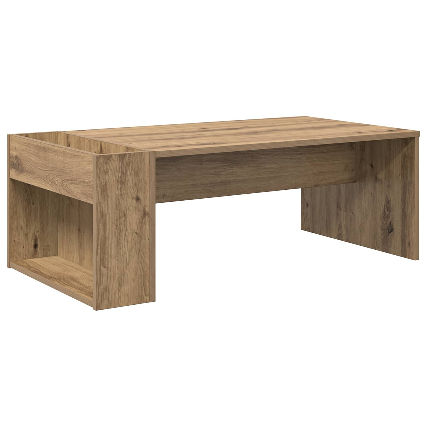 Salontafel Artisan Eiken 95 x 50 x 34 cm Bewerkt hout is nu te koop bij PeponiXL, paradijselijk wonen!