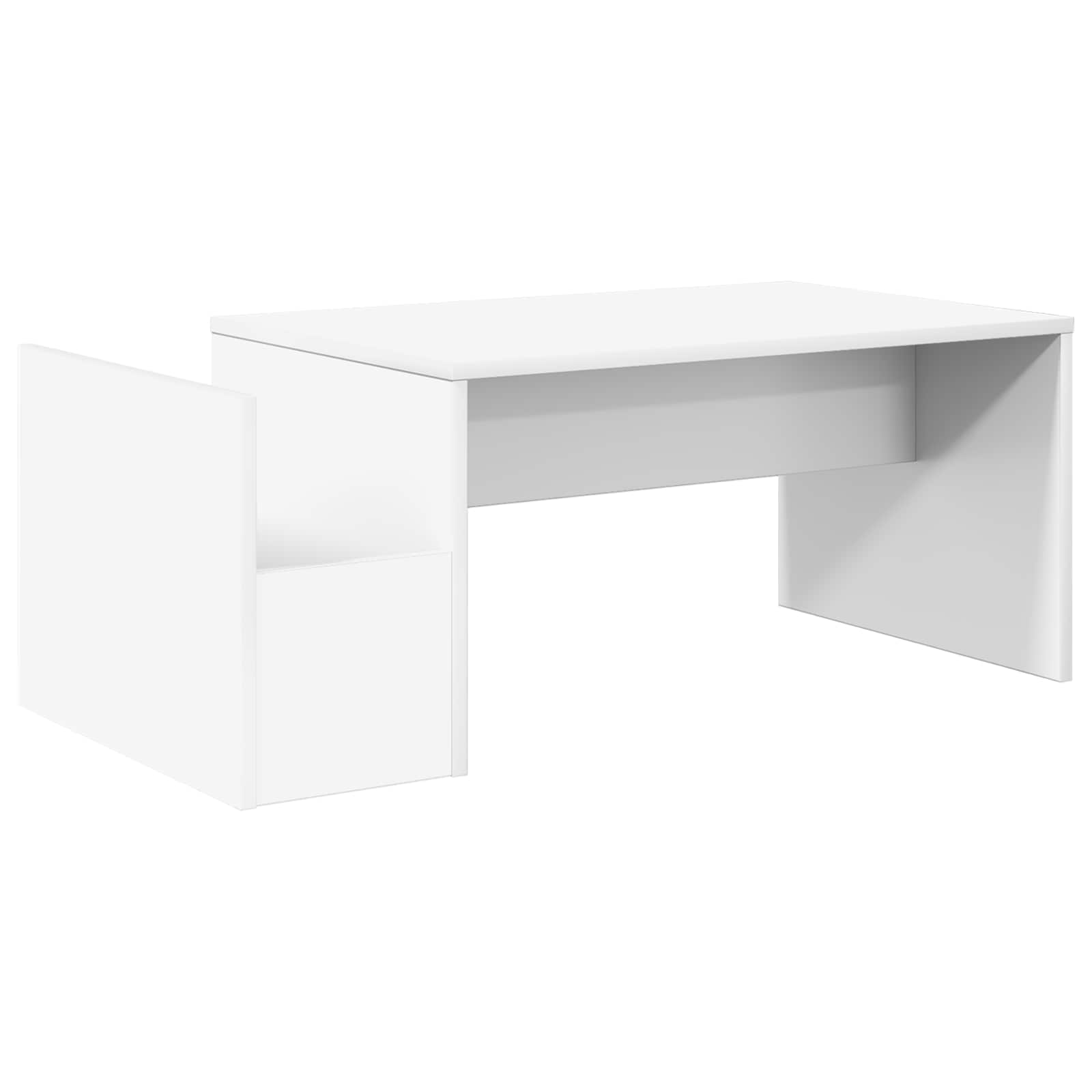 Salontafel Wit 90 x 45 x 35 cm Bewerkt hout is nu te koop bij PeponiXL, paradijselijk wonen!