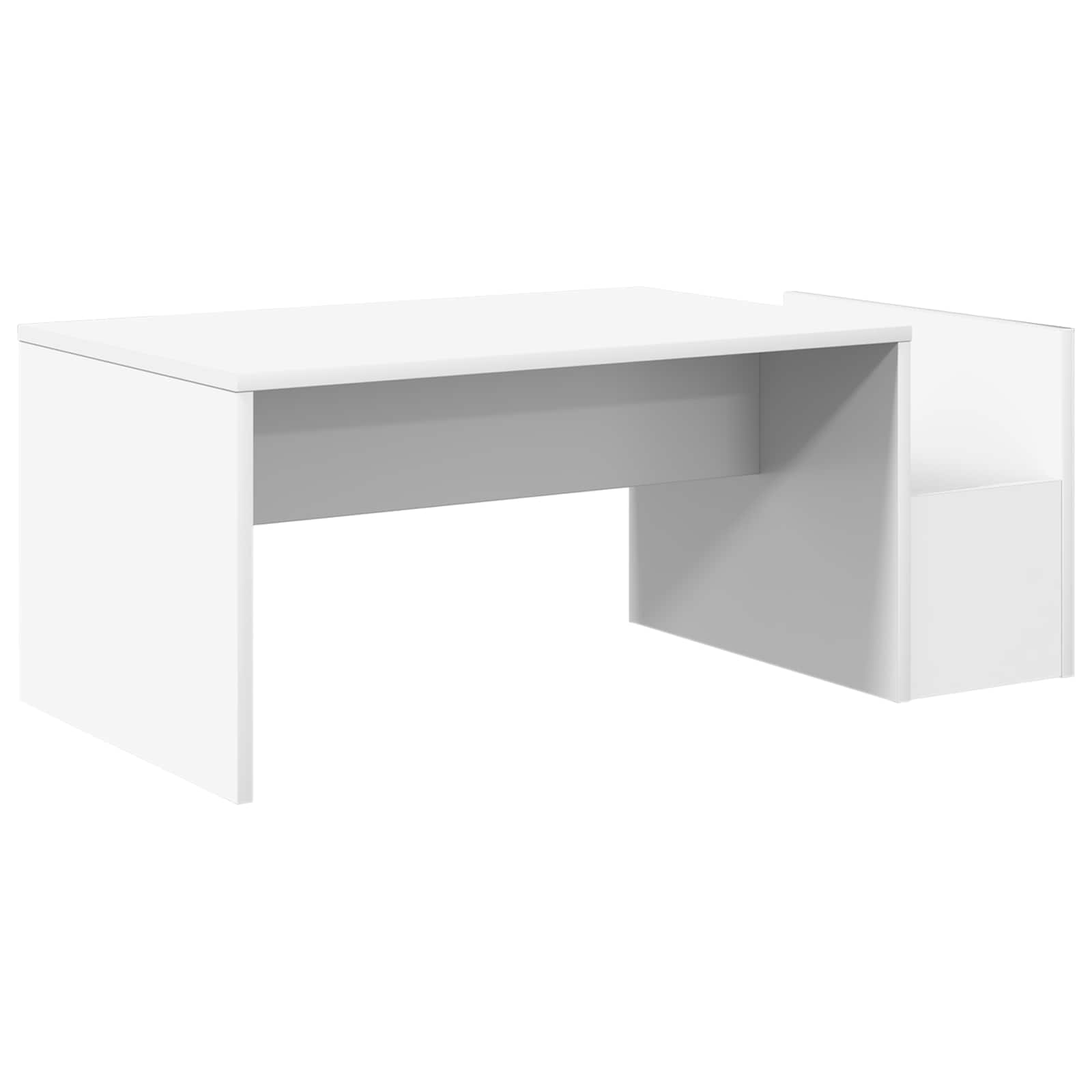 Salontafel Wit 90 x 45 x 35 cm Bewerkt hout is nu te koop bij PeponiXL, paradijselijk wonen!