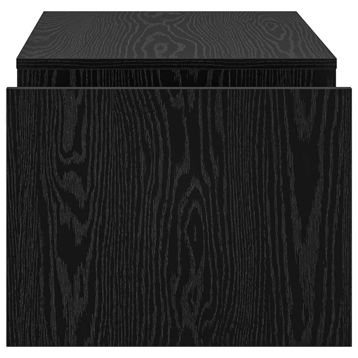 Salontafel Zwart Eiken 90 x 45 x 35 cm Bewerkt hout is nu te koop bij PeponiXL, paradijselijk wonen!