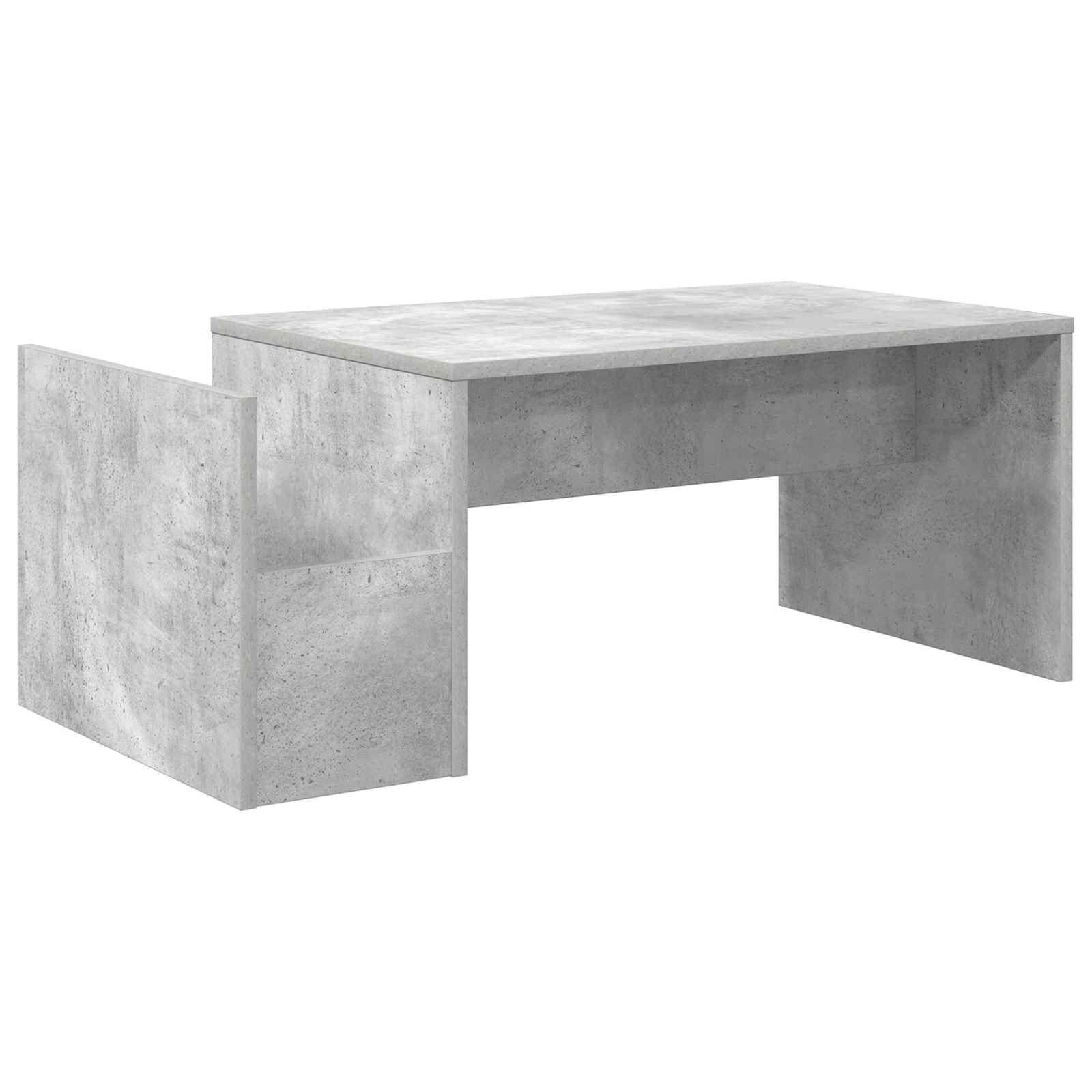 Salontafel Beton Grijs 90 x 45 x 35 cm Bewerkt hout is nu te koop bij PeponiXL, paradijselijk wonen!