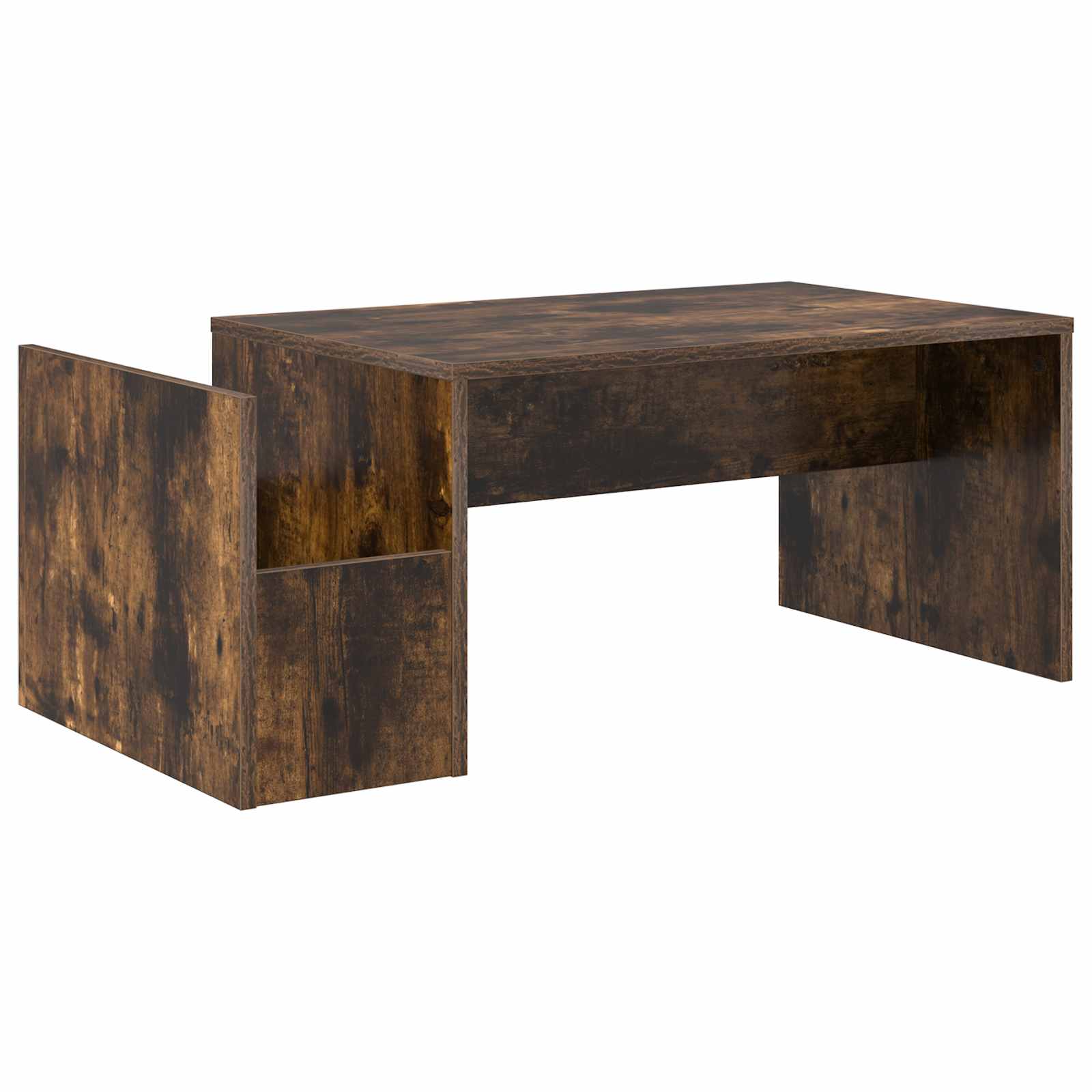 Salontafel Gerookt eiken 90 x 45 x 35 cm Bewerkt hout is nu te koop bij PeponiXL, paradijselijk wonen!