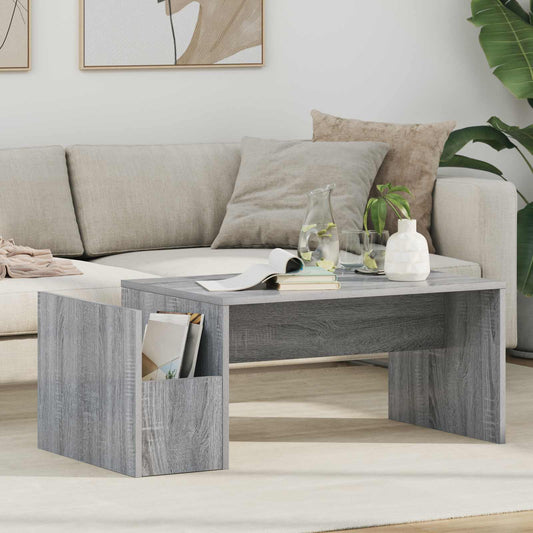 Salontafel Grijs Sonoma 90 x 45 x 35 cm Bewerkt hout is nu te koop bij PeponiXL, paradijselijk wonen!