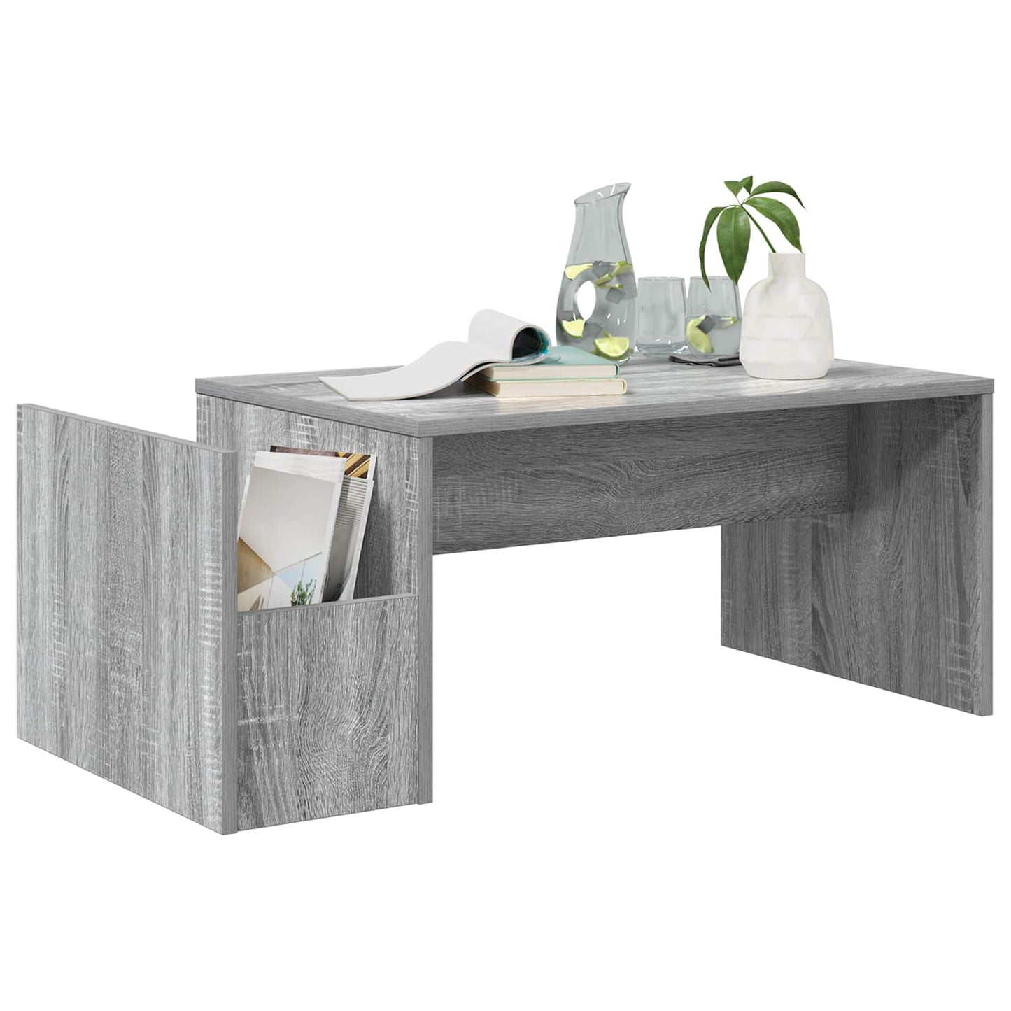Salontafel Grijs Sonoma 90 x 45 x 35 cm Bewerkt hout is nu te koop bij PeponiXL, paradijselijk wonen!