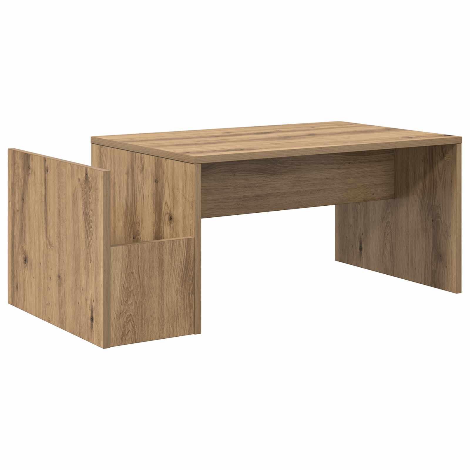 Salontafel Artisan Eiken 90 x 45 x 35 cm Bewerkt hout is nu te koop bij PeponiXL, paradijselijk wonen!