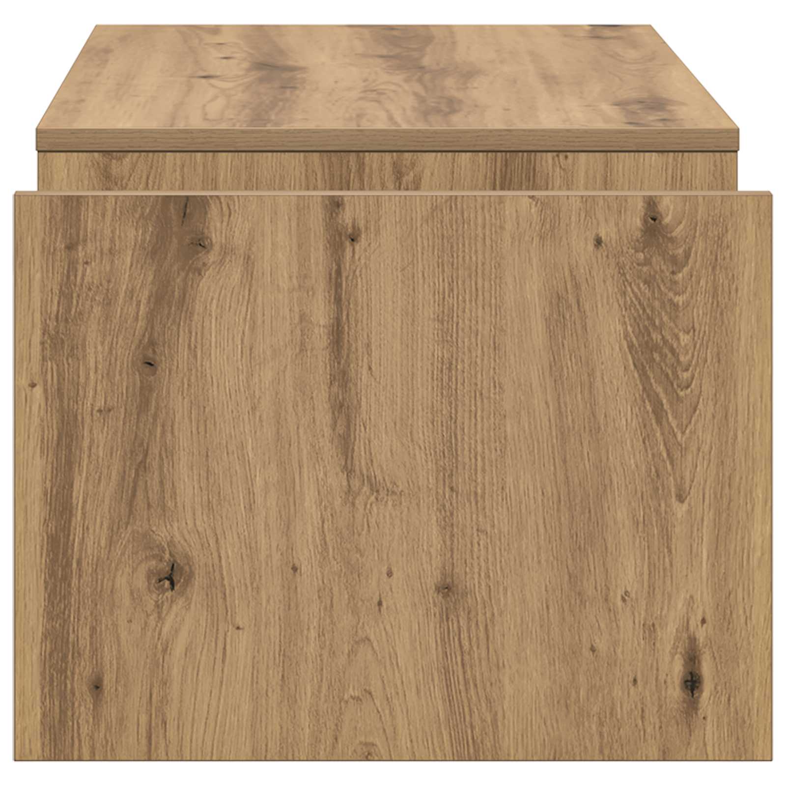 Salontafel Artisan Eiken 90 x 45 x 35 cm Bewerkt hout is nu te koop bij PeponiXL, paradijselijk wonen!