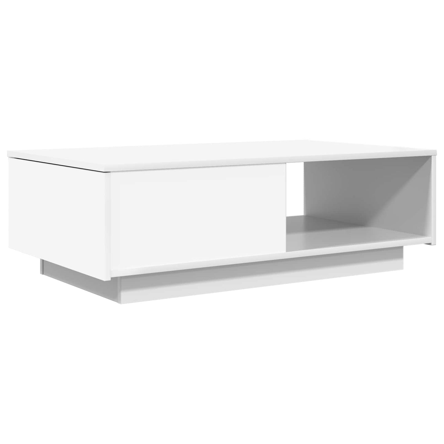 Salontafel met lade met opslag Wit 95 x 55 x 31 cm Bewerkt hout is nu te koop bij PeponiXL, paradijselijk wonen!