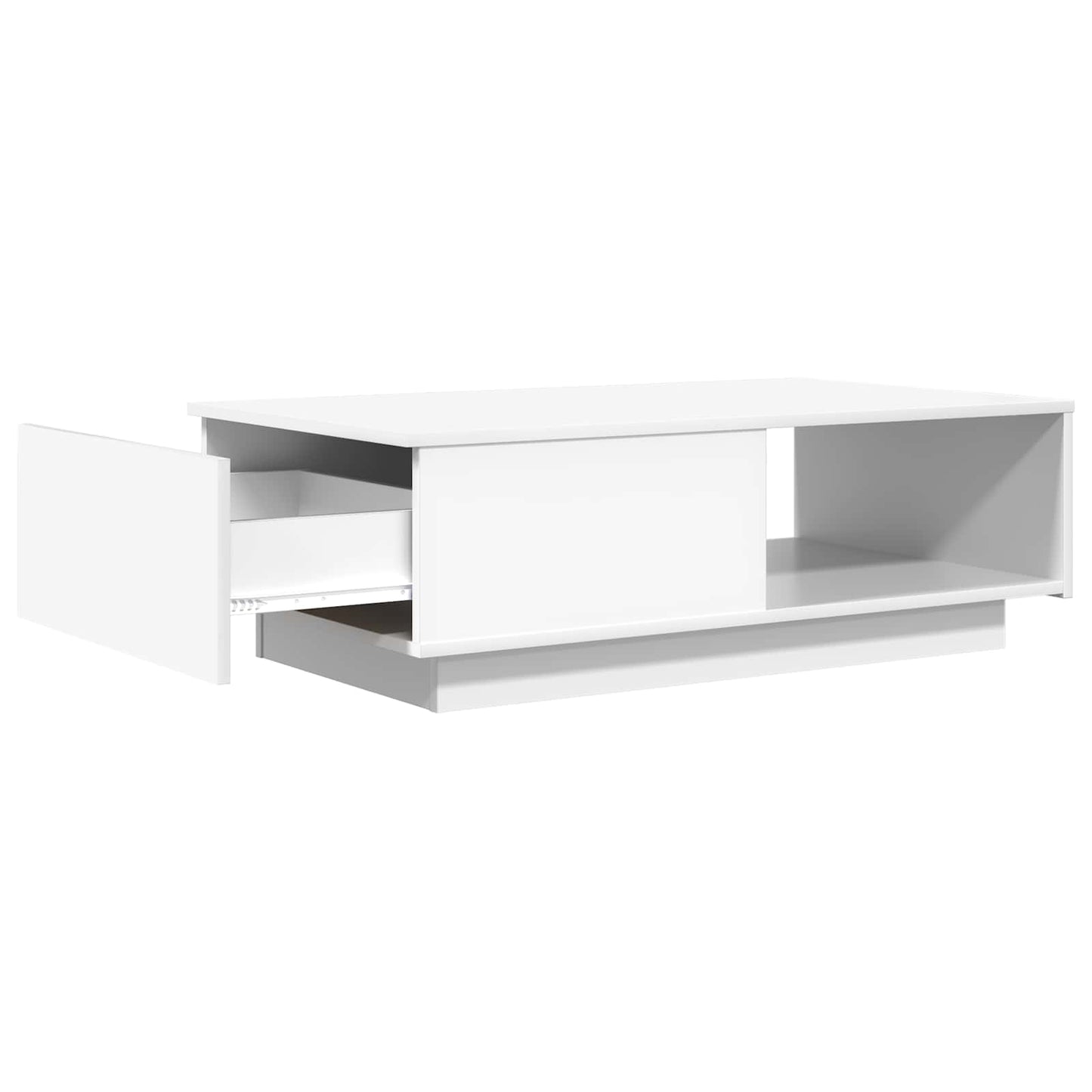 Salontafel met lade met opslag Wit 95 x 55 x 31 cm Bewerkt hout is nu te koop bij PeponiXL, paradijselijk wonen!