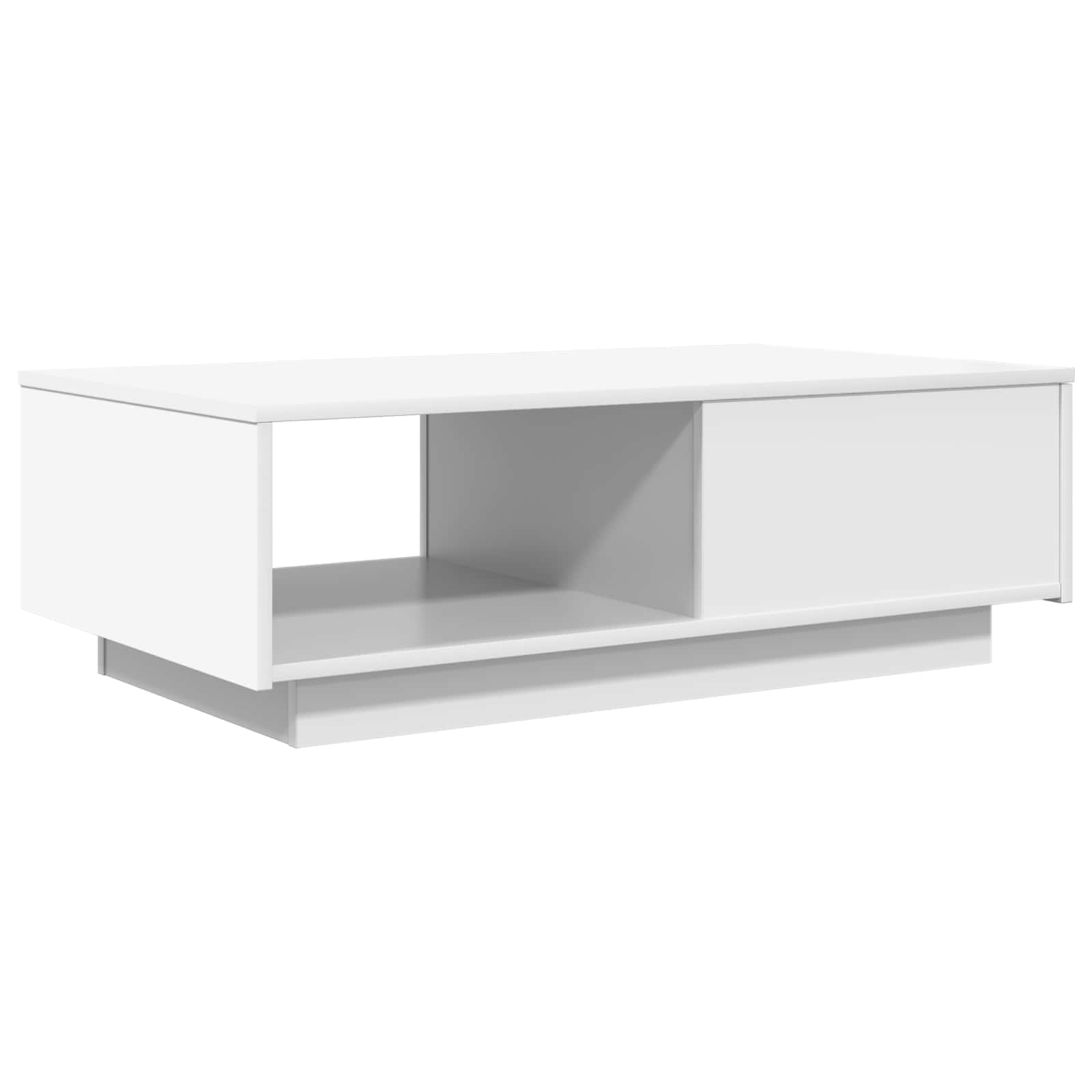 Salontafel met lade met opslag Wit 95 x 55 x 31 cm Bewerkt hout is nu te koop bij PeponiXL, paradijselijk wonen!