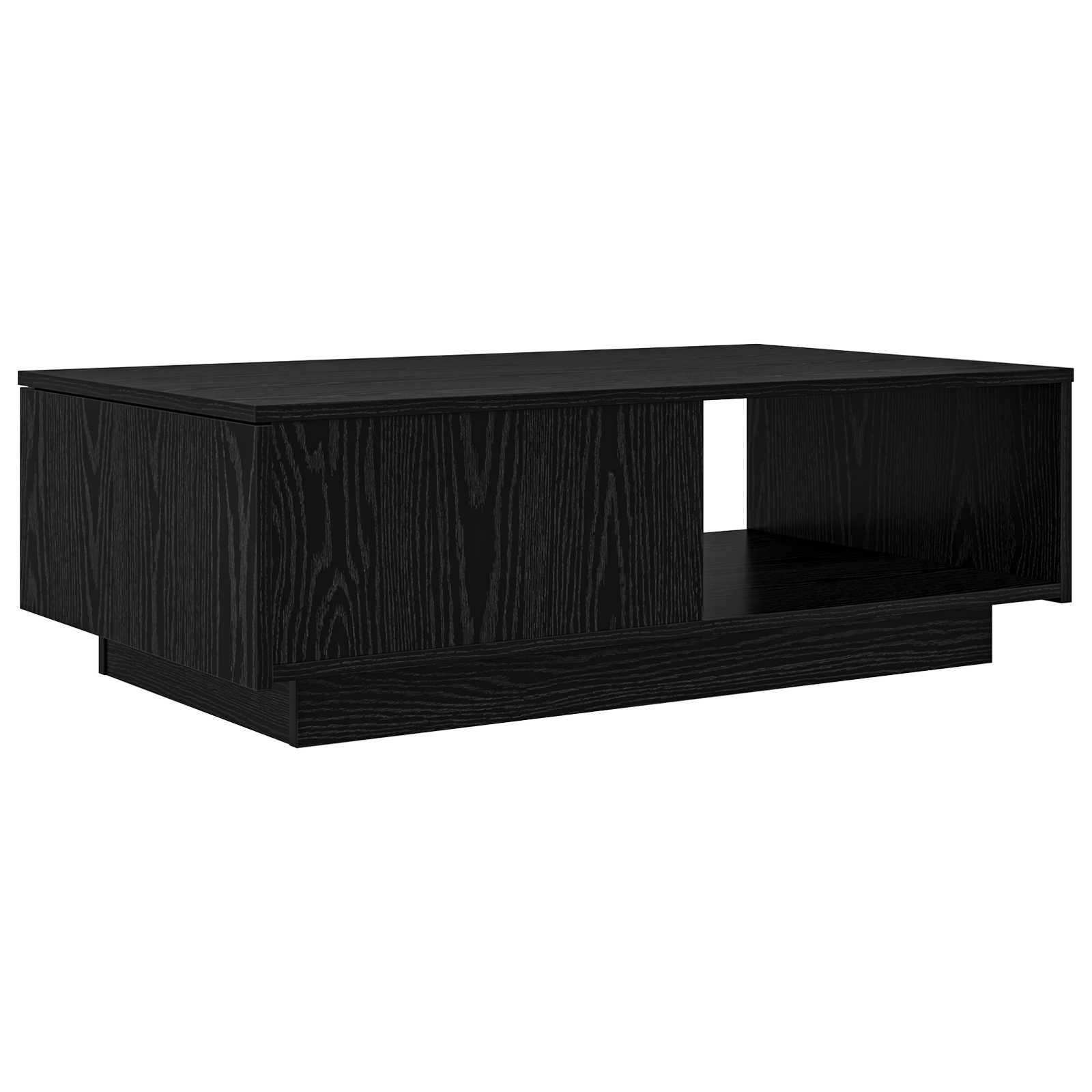 Salontafel met lade Zwart Eiken 95 x 55 x 31 cm Bewerkt hout is nu te koop bij PeponiXL, paradijselijk wonen!