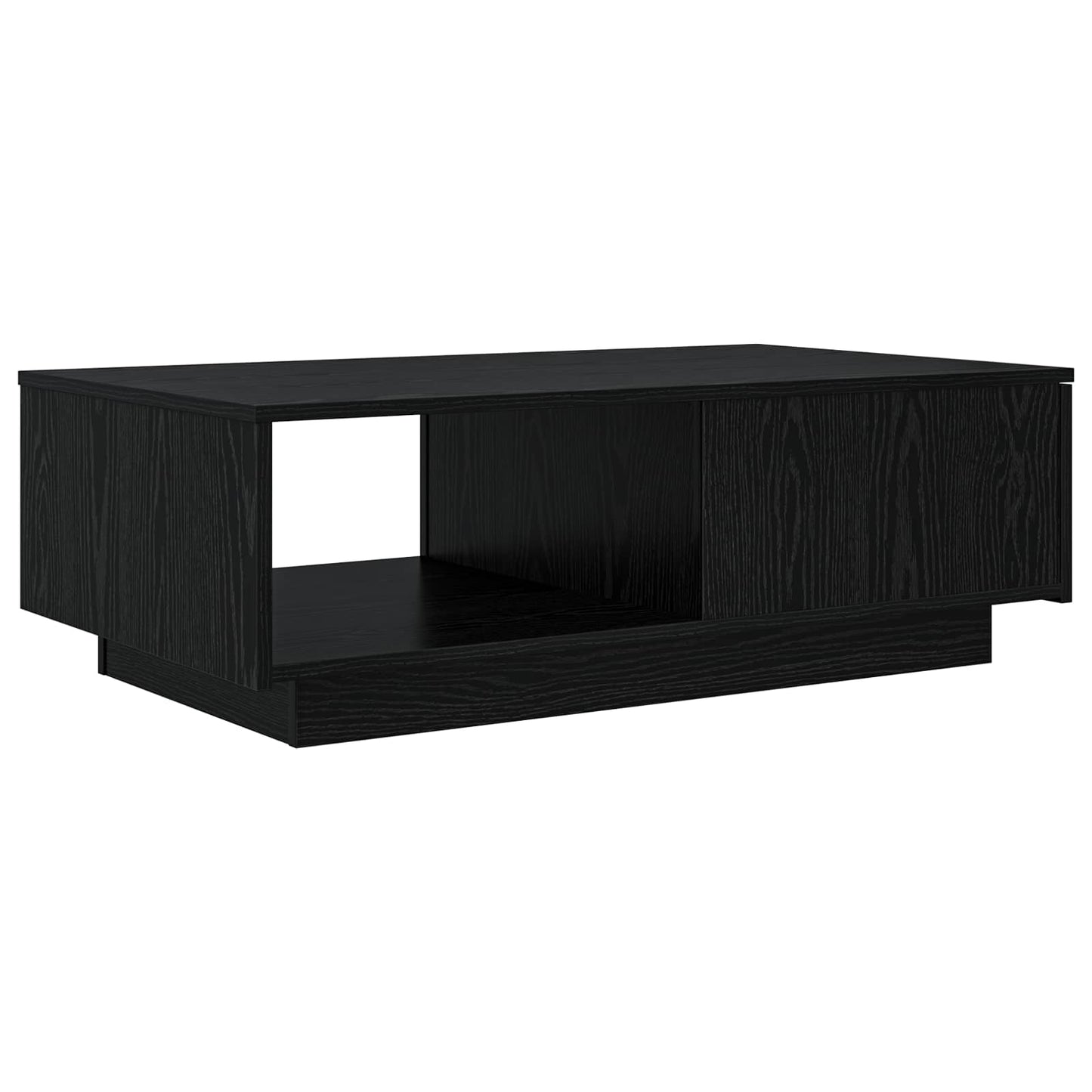 Salontafel met lade Zwart Eiken 95 x 55 x 31 cm Bewerkt hout is nu te koop bij PeponiXL, paradijselijk wonen!