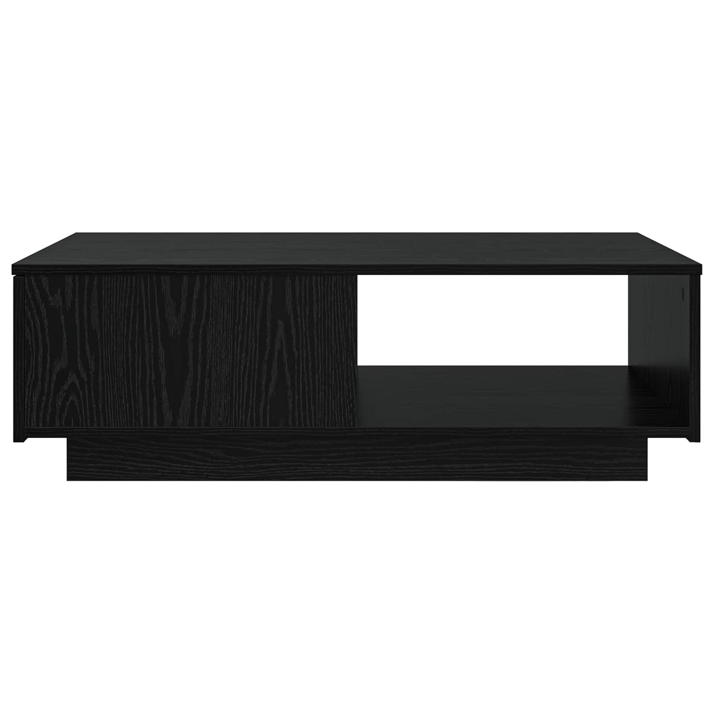 Salontafel met lade Zwart Eiken 95 x 55 x 31 cm Bewerkt hout is nu te koop bij PeponiXL, paradijselijk wonen!