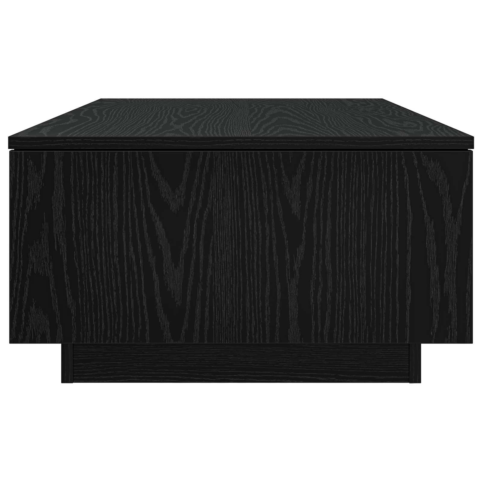 Salontafel met lade Zwart Eiken 95 x 55 x 31 cm Bewerkt hout is nu te koop bij PeponiXL, paradijselijk wonen!