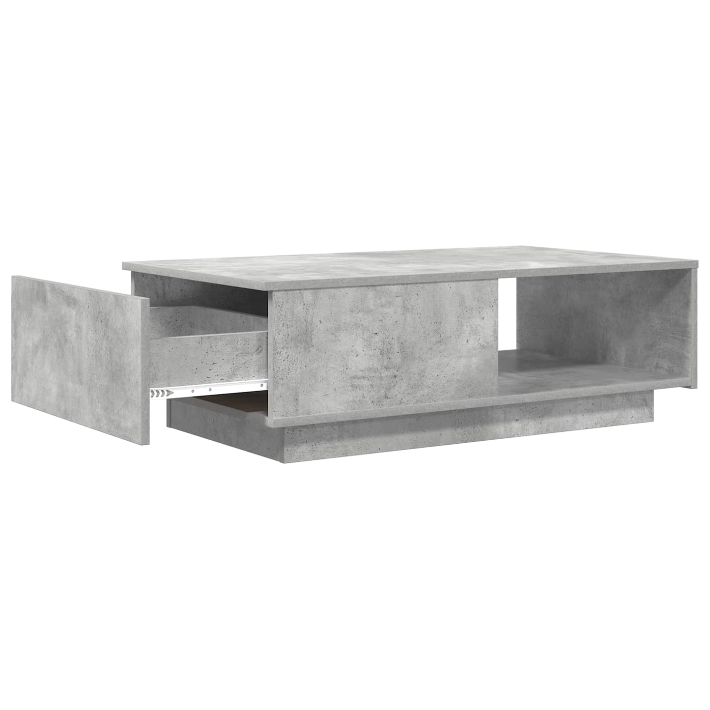 Salontafel met lade Beton Grijs 95 x 55 x 31 cm Bewerkt hout is nu te koop bij PeponiXL, paradijselijk wonen!