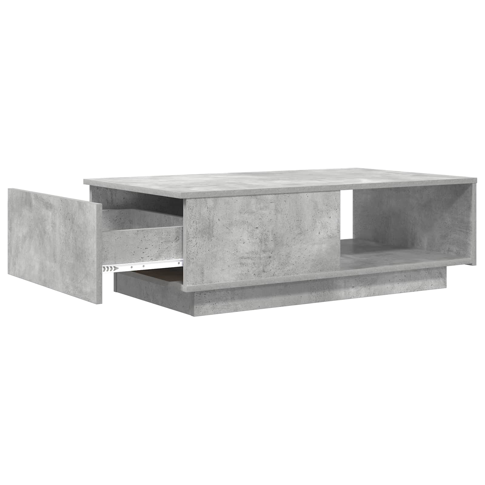 Salontafel met lade Beton Grijs 95 x 55 x 31 cm Bewerkt hout is nu te koop bij PeponiXL, paradijselijk wonen!