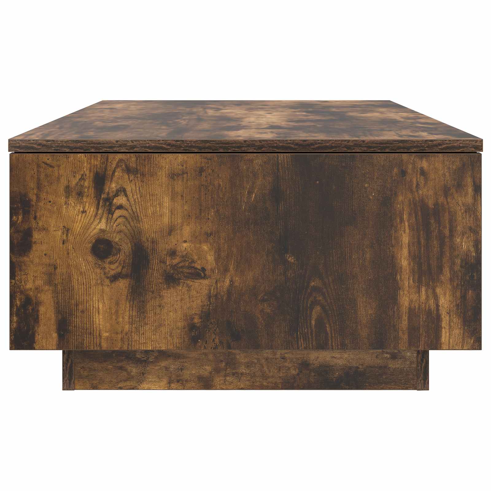 Salontafel met lade Gerookt eiken 95 x 55 x 31 cm Bewerkt hout is nu te koop bij PeponiXL, paradijselijk wonen!