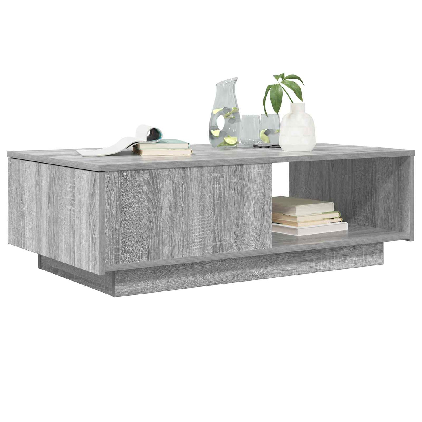 Salontafel met lade Grijs Sonoma 95 x 55 x 31 cm Bewerkt hout is nu te koop bij PeponiXL, paradijselijk wonen!