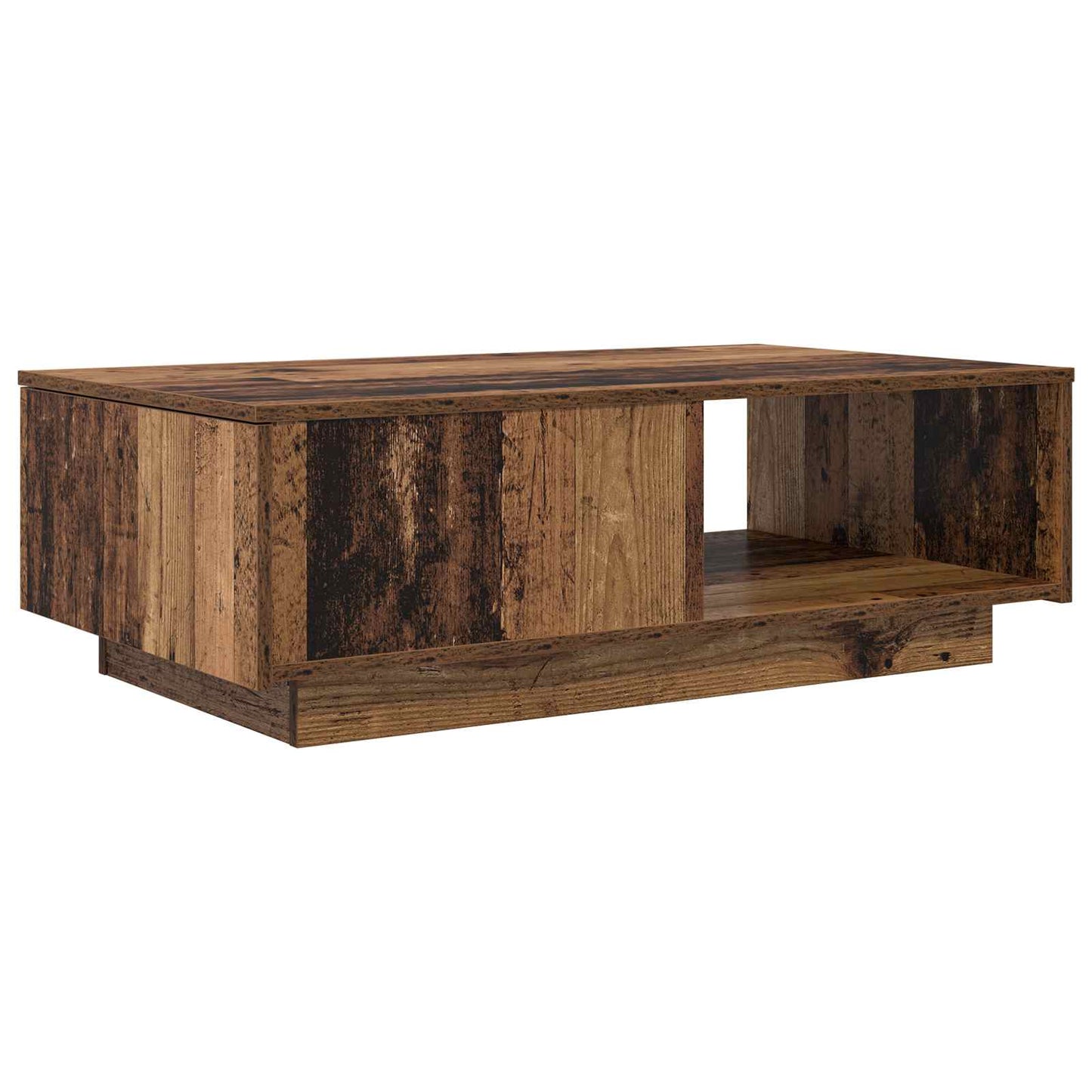 Salontafel met lade Oudhout 95 x 55 x 31 cm Bewerkt hout is nu te koop bij PeponiXL, paradijselijk wonen!