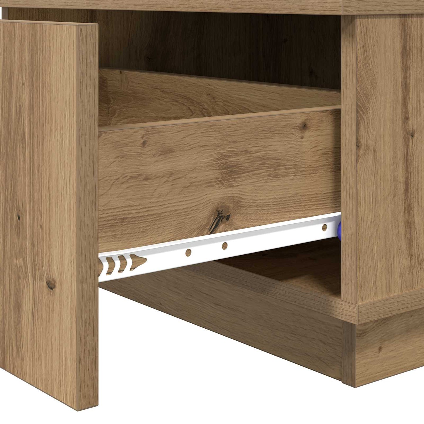 Salontafel met lade Artisan Eiken 95 x 55 x 31 cm Bewerkt hout is nu te koop bij PeponiXL, paradijselijk wonen!