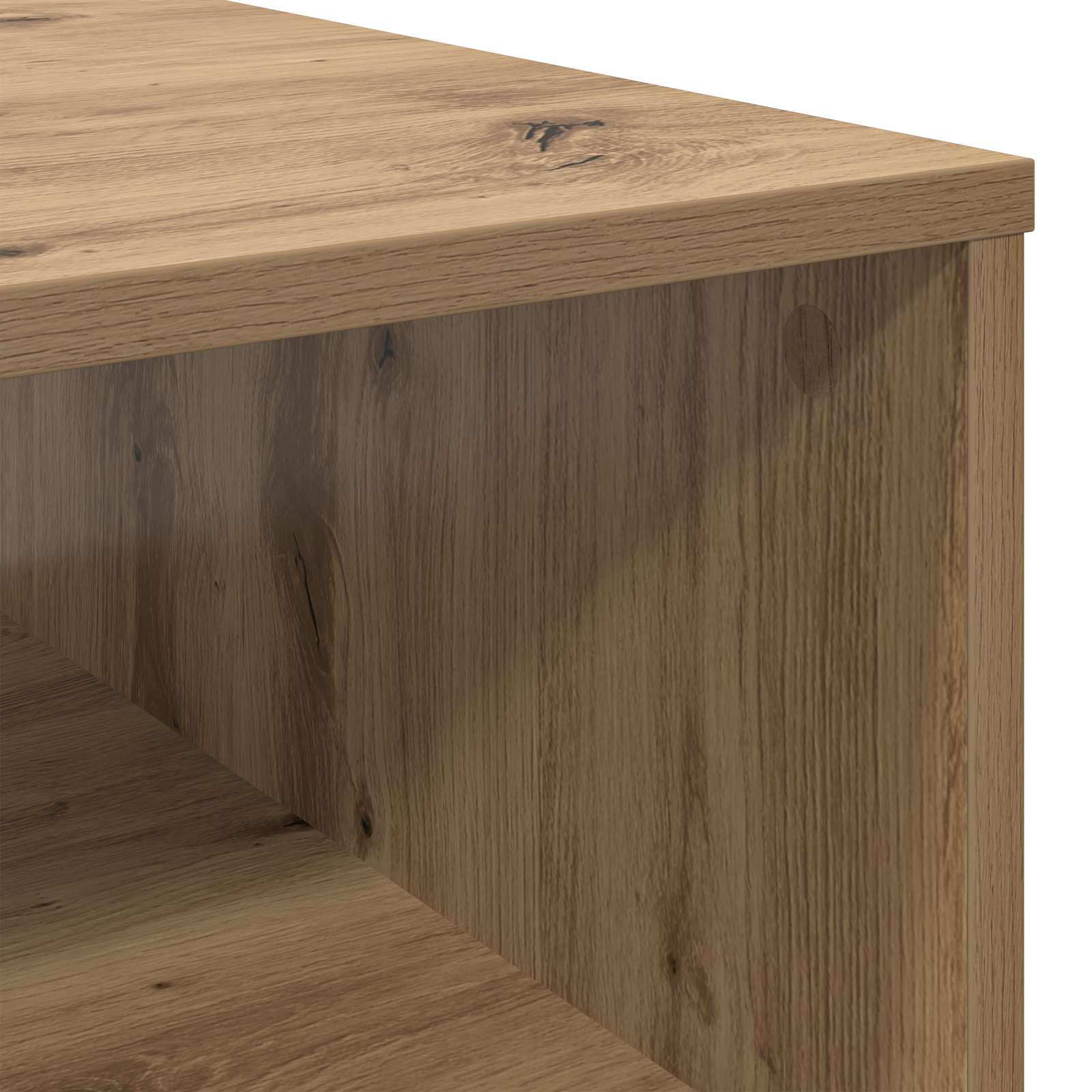 Salontafel met lade Artisan Eiken 95 x 55 x 31 cm Bewerkt hout is nu te koop bij PeponiXL, paradijselijk wonen!