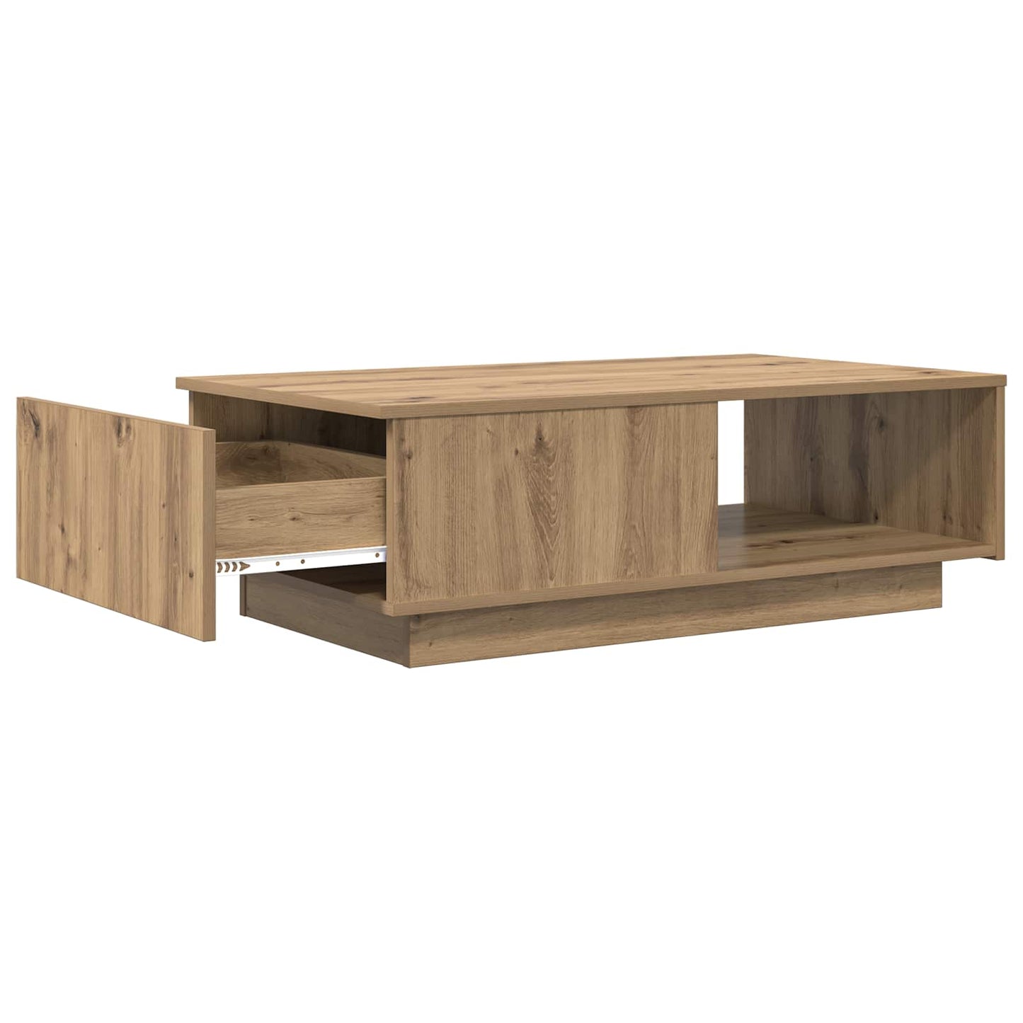 Salontafel met lade Artisan Eiken 95 x 55 x 31 cm Bewerkt hout is nu te koop bij PeponiXL, paradijselijk wonen!