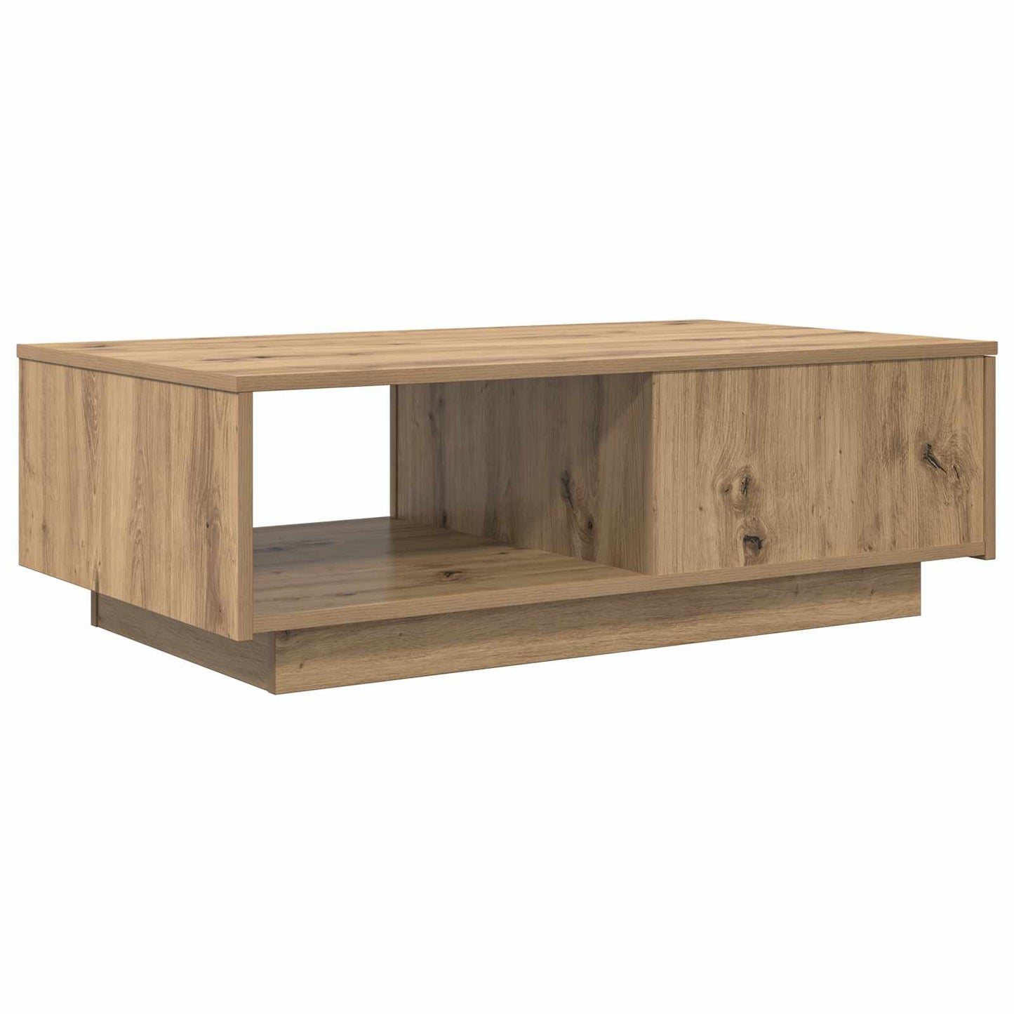 Salontafel met lade Artisan Eiken 95 x 55 x 31 cm Bewerkt hout is nu te koop bij PeponiXL, paradijselijk wonen!