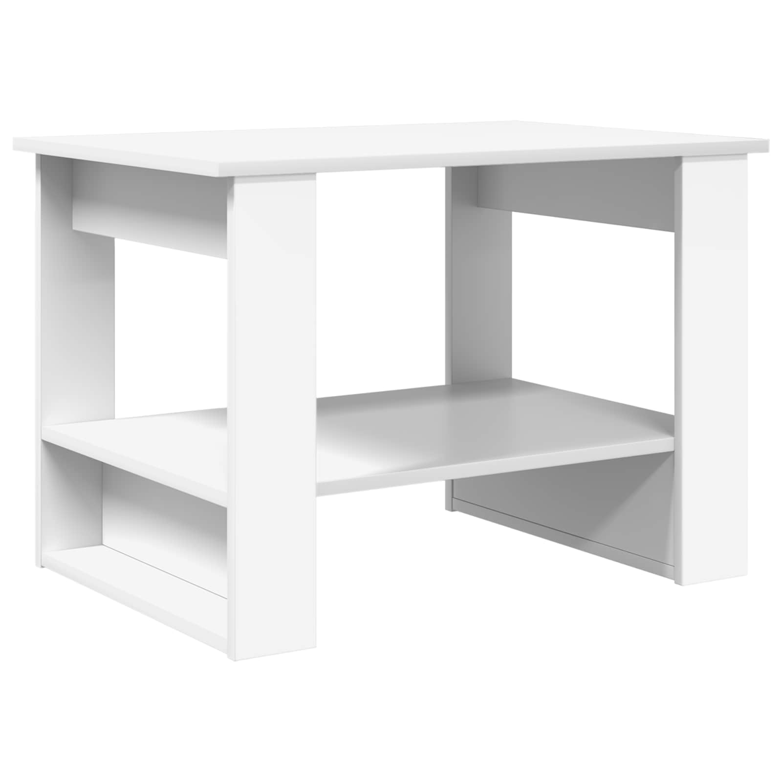 Salontafel Wit 72 x 50 x 50 cm Bewerkt hout is nu te koop bij PeponiXL, paradijselijk wonen!