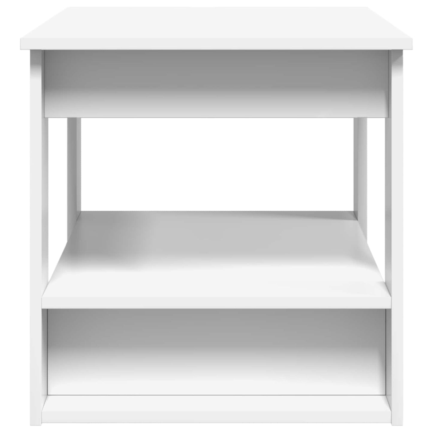 Salontafel Wit 72 x 50 x 50 cm Bewerkt hout is nu te koop bij PeponiXL, paradijselijk wonen!