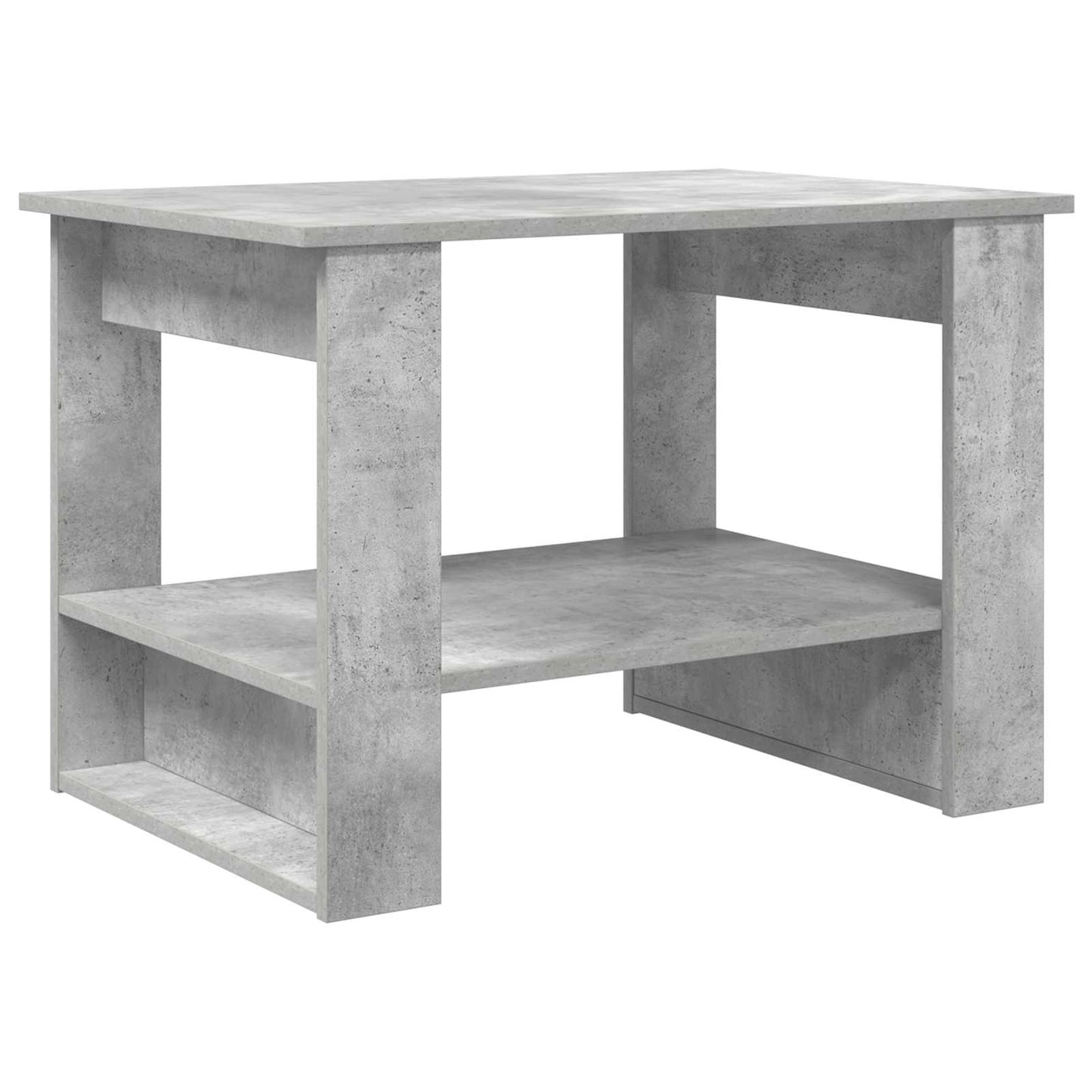 Salontafel Beton Grijs 72 x 50 x 50 cm Bewerkt hout is nu te koop bij PeponiXL, paradijselijk wonen!