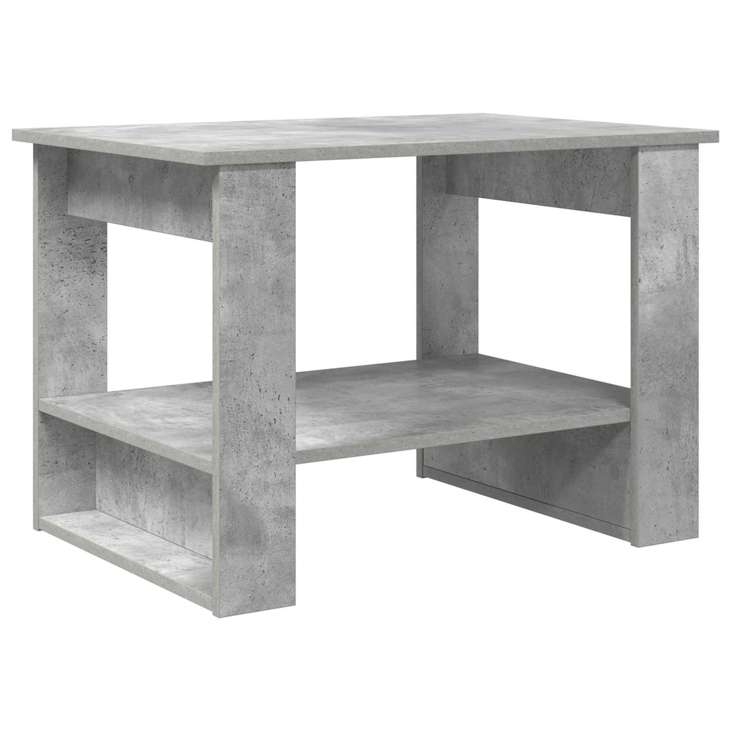 Salontafel Beton Grijs 72 x 50 x 50 cm Bewerkt hout is nu te koop bij PeponiXL, paradijselijk wonen!