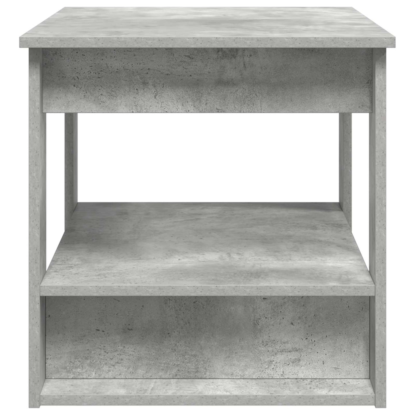 Salontafel Beton Grijs 72 x 50 x 50 cm Bewerkt hout is nu te koop bij PeponiXL, paradijselijk wonen!