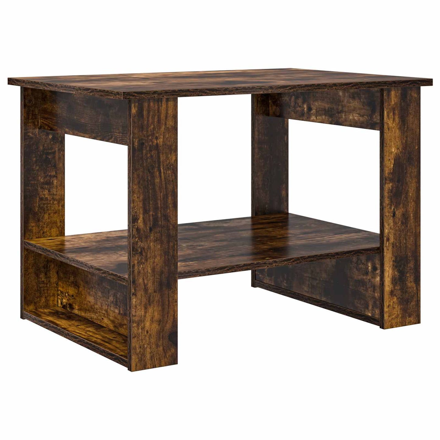 Salontafel Gerookt eiken 72 x 50 x 50 cm Bewerkt hout is nu te koop bij PeponiXL, paradijselijk wonen!