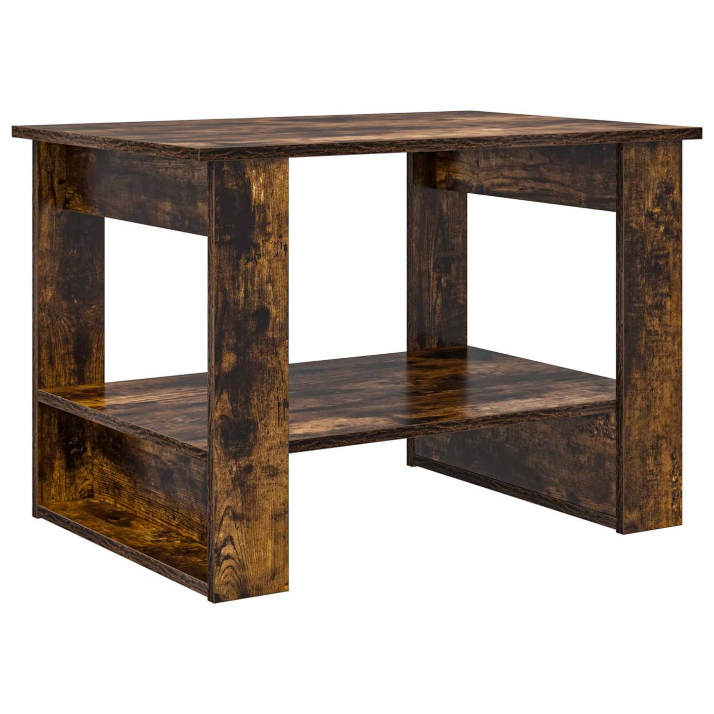 Salontafel Gerookt eiken 72 x 50 x 50 cm Bewerkt hout is nu te koop bij PeponiXL, paradijselijk wonen!