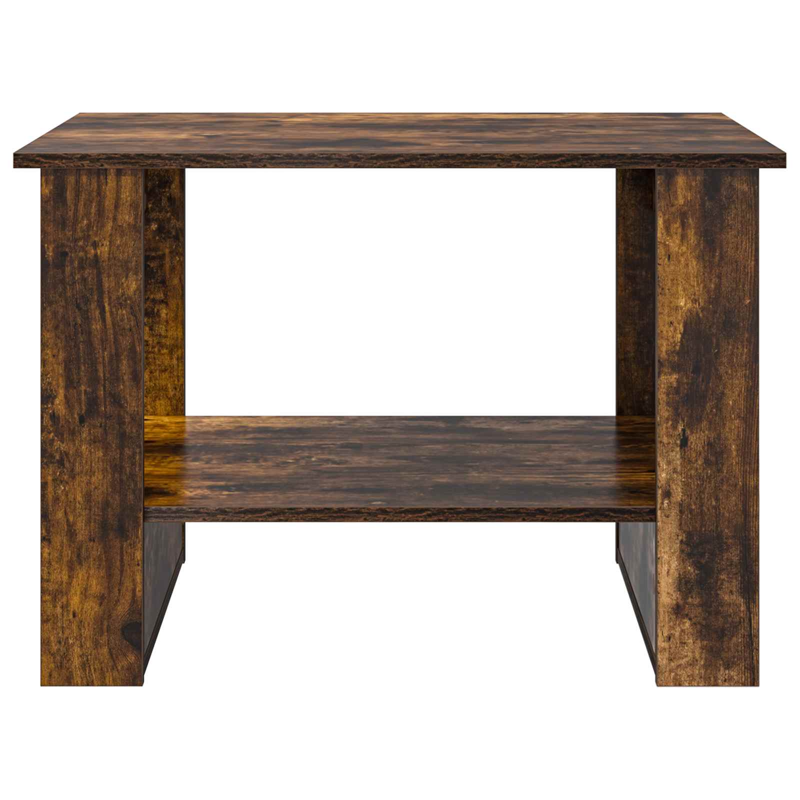 Salontafel Gerookt eiken 72 x 50 x 50 cm Bewerkt hout is nu te koop bij PeponiXL, paradijselijk wonen!