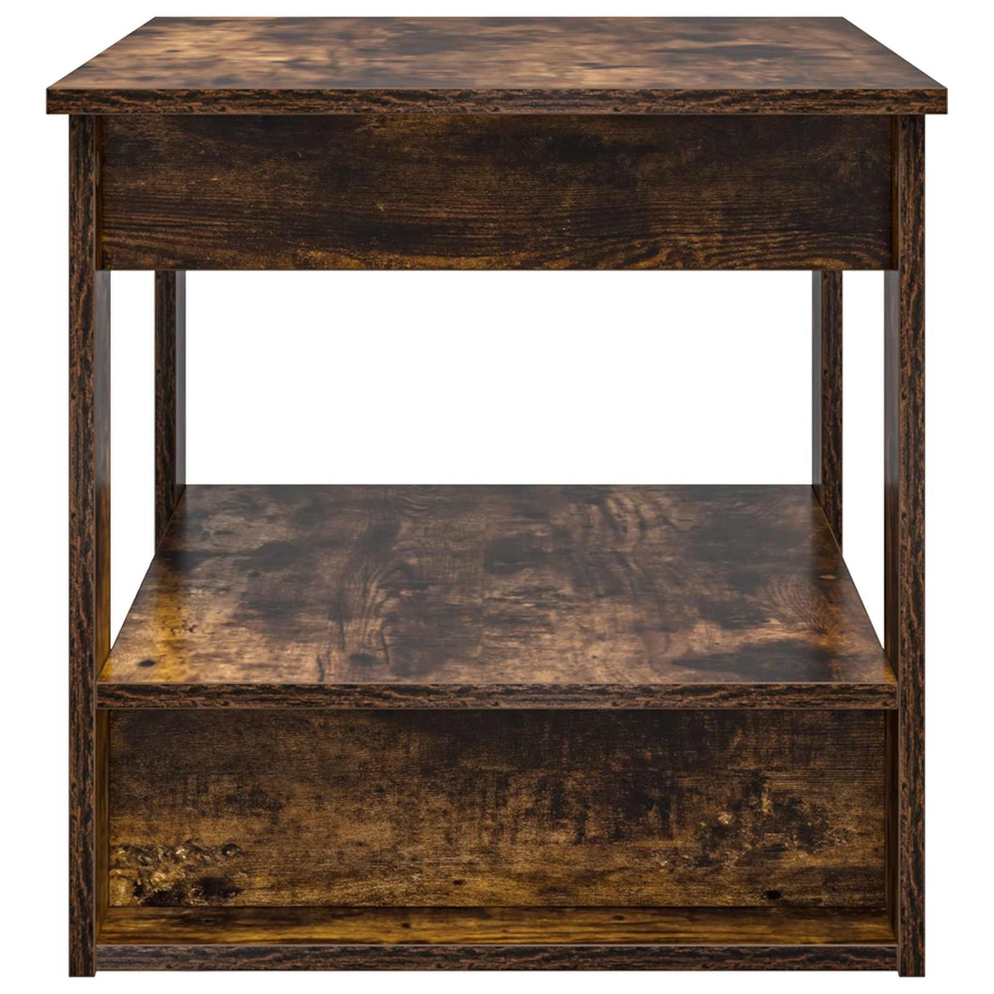 Salontafel Gerookt eiken 72 x 50 x 50 cm Bewerkt hout is nu te koop bij PeponiXL, paradijselijk wonen!