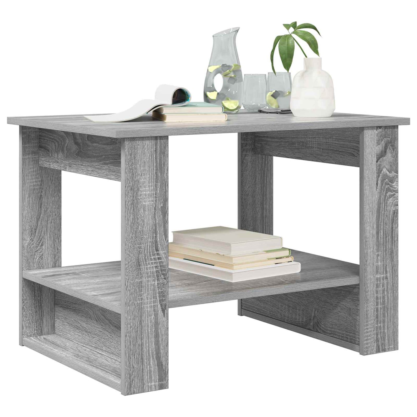 Salontafel Grijs Sonoma 72 x 50 x 50 cm Bewerkt hout is nu te koop bij PeponiXL, paradijselijk wonen!