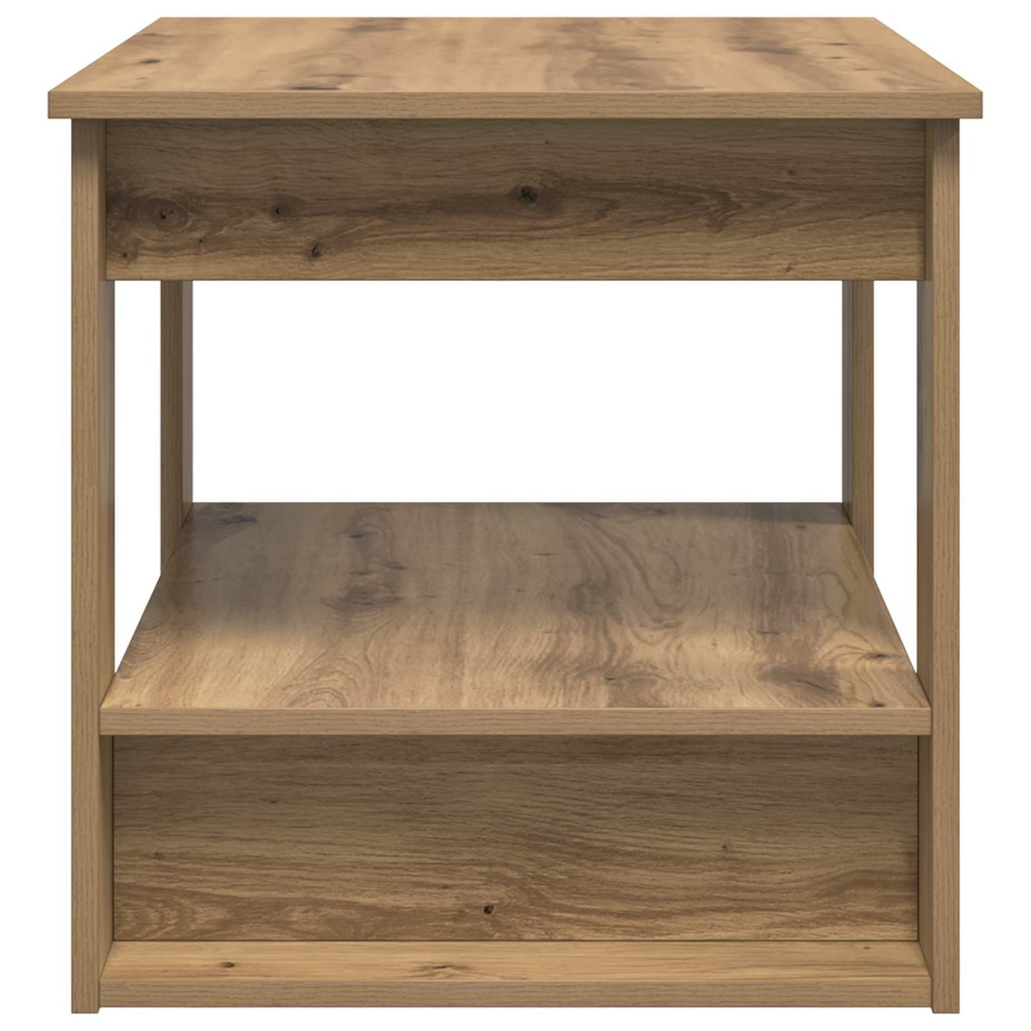 Salontafel Artisan Eiken 72 x 50 x 50 cm Bewerkt hout is nu te koop bij PeponiXL, paradijselijk wonen!