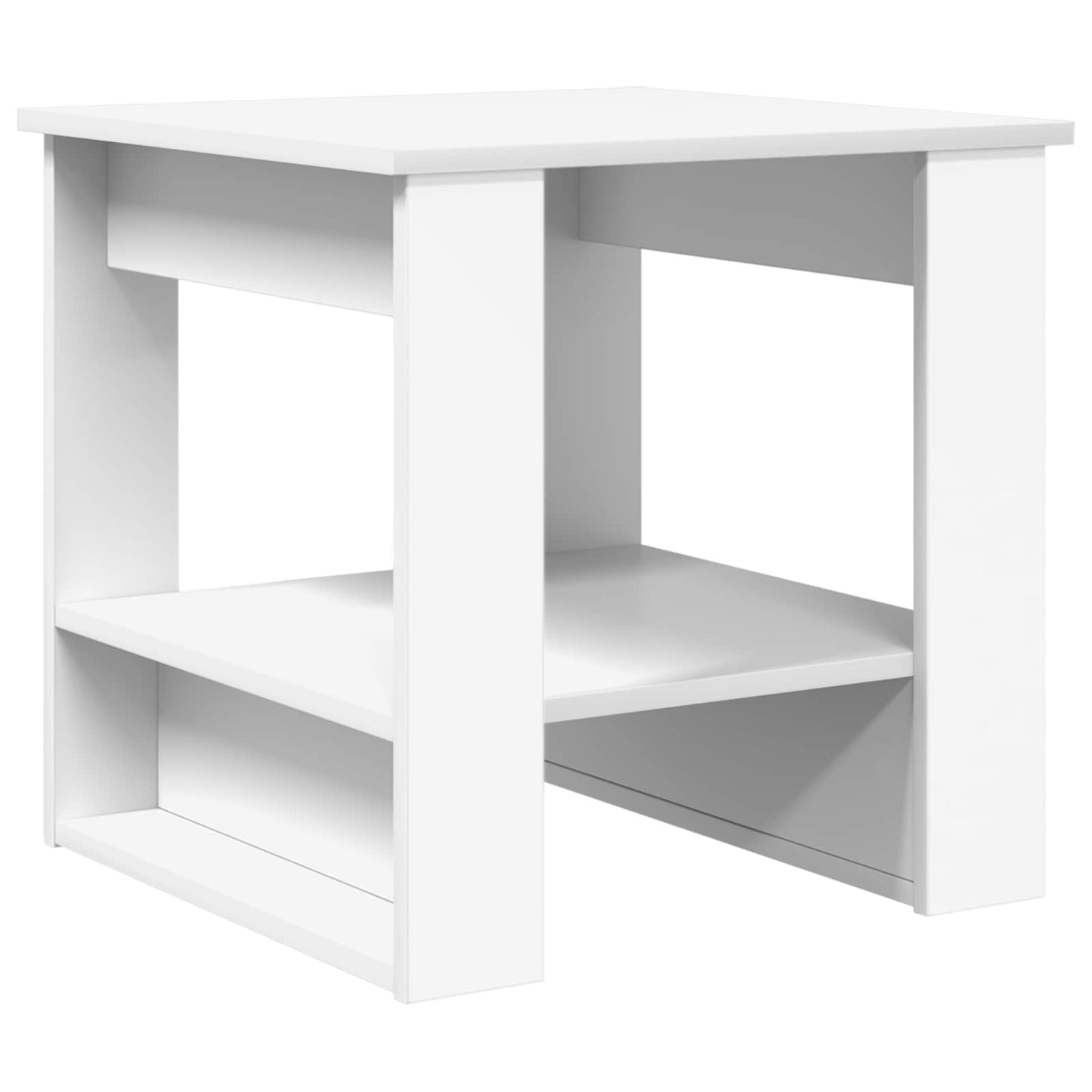 Salontafel Wit 51 x 50 x 50 cm Bewerkt hout is nu te koop bij PeponiXL, paradijselijk wonen!