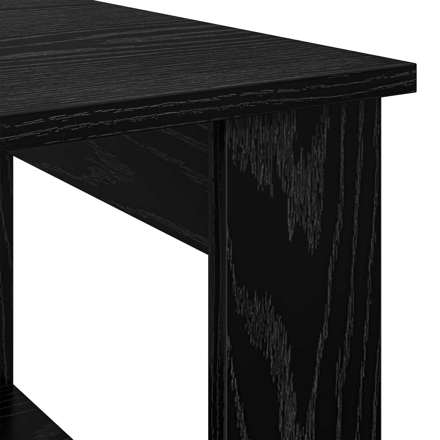 Salontafel Zwart Eiken 51 x 50 x 50 cm Bewerkt hout is nu te koop bij PeponiXL, paradijselijk wonen!