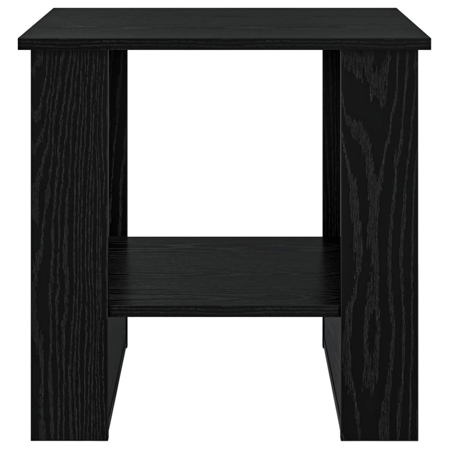 Salontafel Zwart Eiken 51 x 50 x 50 cm Bewerkt hout is nu te koop bij PeponiXL, paradijselijk wonen!